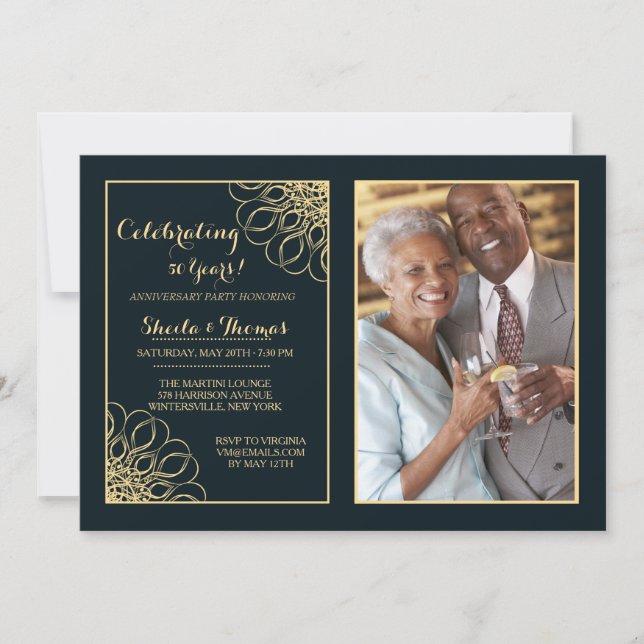 Invitation photo d'anniversaire royale (Devant)