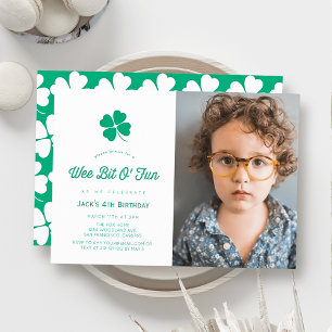 Invitation photo d'anniversaire Saint-Patrick Sham