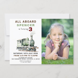 Invitation photo d'anniversaire sur le thème du ch