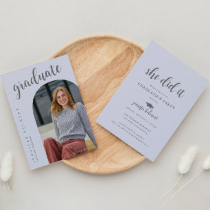 Invitation Photo d'arch chic Elle l'a fait Chapeau à pompon R