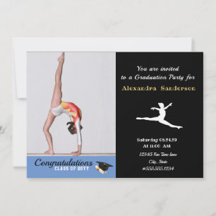 Invitation Photo d'athlète de gymnastique remise de diplôme p