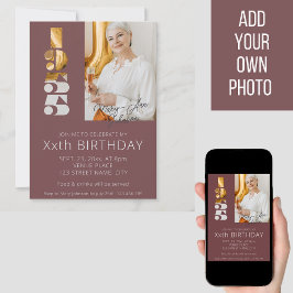 Invitation photo de 70e anniversaire née en 1955 en bourgogne