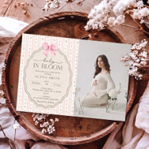 Photo de Baby Shower Floral au Ruban Rose