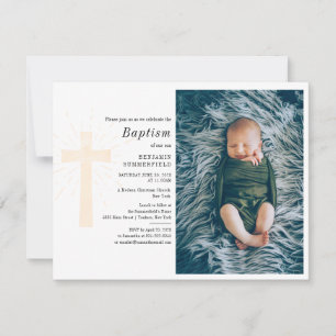 Invitation Photo de bébé Baptême Cérémonie religieuse Coutume