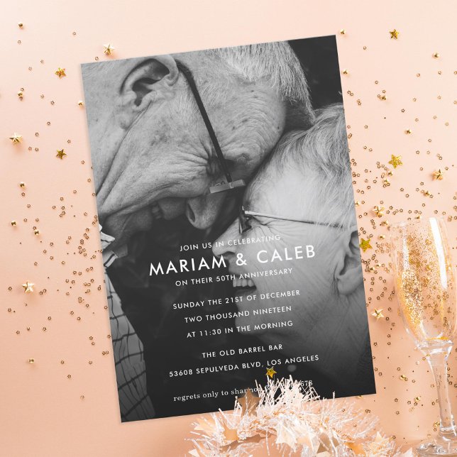 Invitation Photo de célébration d'anniversaire de mariage de  (Créateur téléchargé)