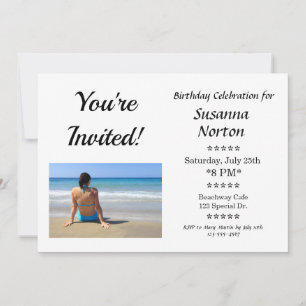 Invitation Photo de célébration de fête d'anniversaire person