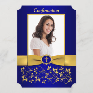 Invitation Photo de confirmation en forme de ticket RIBBON IM