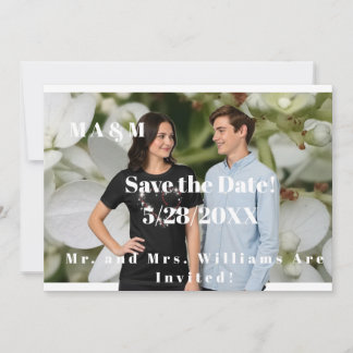 Invitation Photo de couple de fiançailles Save the Date