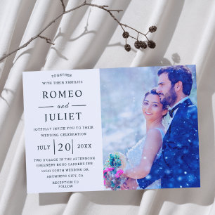 Invitation Photo de couple romantique Mariage