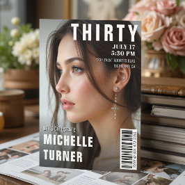 Invitation Photo de couverture du magazine 30e anniversaire