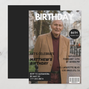 Invitation Photo de couverture du magazine Black Funny pour 8
