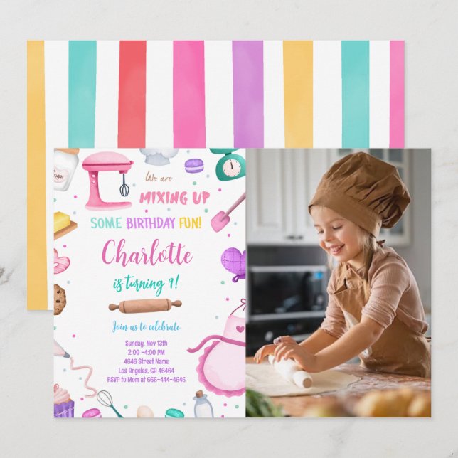 Invitation photo de cuisson (Devant / Derrière)