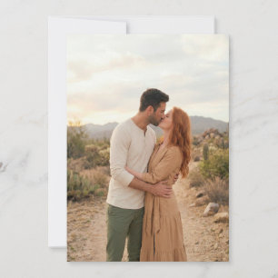 Invitation Photo de désert beige romantique