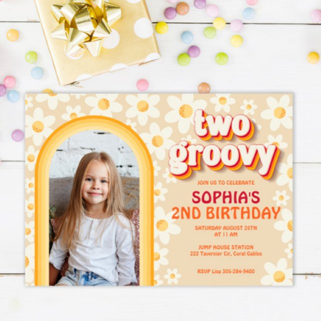 Invitation photo de deux Super 2e anniversaire | R (Créateur téléchargé)