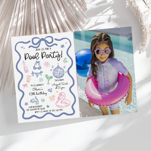 Invitation Photo de fête d'anniversaire de fête au bord de la