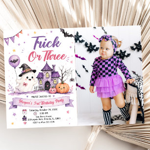 Invitation Photo de fête d'anniversaire Halloween Trick or Th