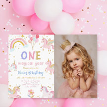 Photo de fête d'anniversaire Magique One Licorne 1