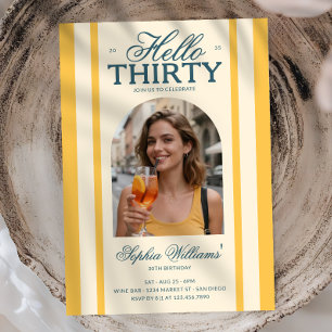 Invitation Photo de fête d'anniversaire moderne pour adulte d