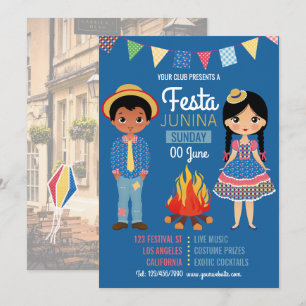 Invitation photo de fête de juin corporative/club