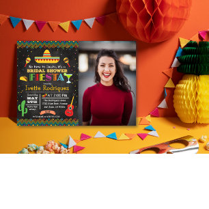 Invitation photo de fiançailles mexicaines Fiesta