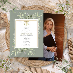 Invitation Photo de fin d'études d'infirmière en soins infirm