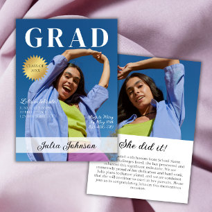 Invitation Photo de fin d'études du magazine moderne Promotio