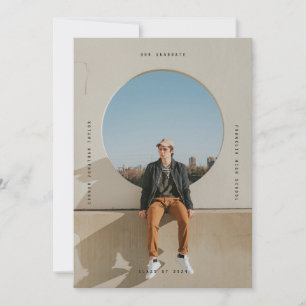 Invitation Photo de Graduation de la Typographie Noire modern