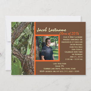 Invitation Photo de Graduation des arbres forestiers