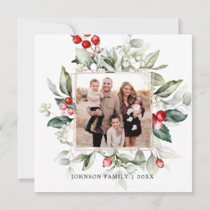 Invitation Photo de la famille Berry d'hiver