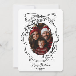 Invitation Photo de la famille de Noël Joyeux tirage à la mai