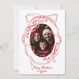 Invitation Photo de la famille de Noël Joyeux tirage à la mai