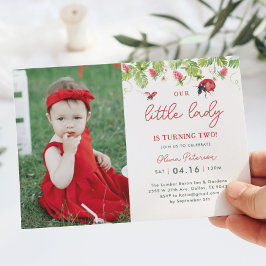 Invitation Photo de la fête d'anniversaire de la petite fille