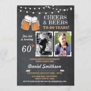 Invitation Photo de la fête d'anniversaire Hommage aux bières