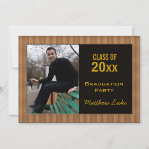 Invitation photo de la fête de graduation du grain