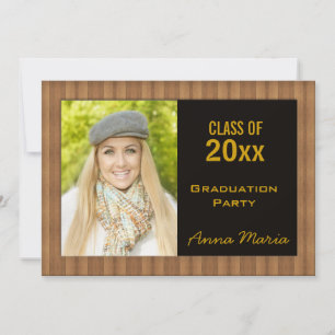 Invitation photo de la fête de graduation du grain
