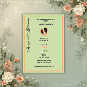 Invitation Photo de la fête de mariage et de margs de la futu