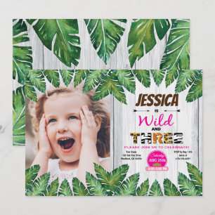 Invitation photo de la fête du 3e anniversaire sau