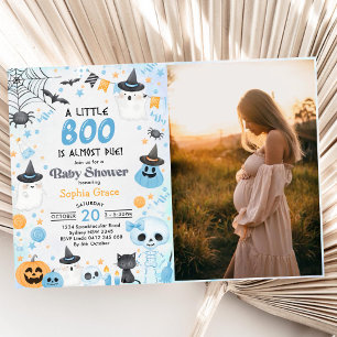 Invitation Photo de la fête du Baby shower fantôme d'Hallowee