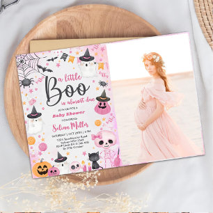 Invitation Photo de la fête du Baby shower fantôme d'Hallowee