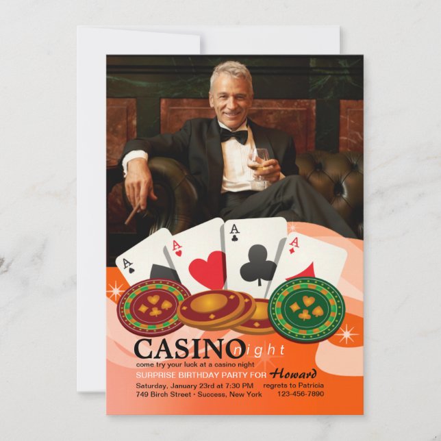 Invitation photo de la nuit de Four Aces Casino (Devant)
