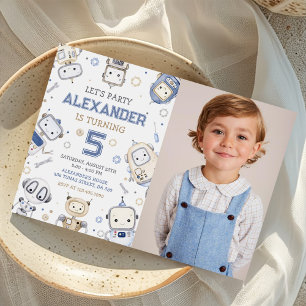 Invitation Photo de la partie Anniversaire de enfant de l'Aqu