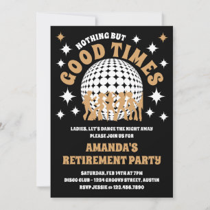 Invitation Photo de la partie de retraite noire Super de Good