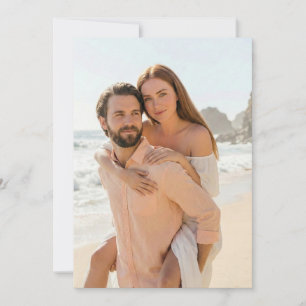 Invitation Photo de la plage de Peach joyeuse