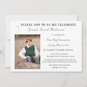 Invitation photo de la première sainte communion