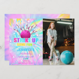 Invitation photo de l'anniversaire de Bowling modi