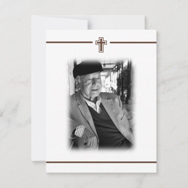 Invitation Photo de l'avis de décès de Memoriam Crucifix (Devant)