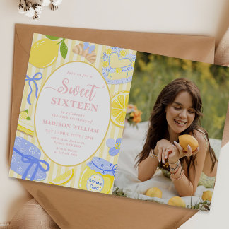 Invitation Photo de Lemon Citrus Summer Lemonade pour 16 ans