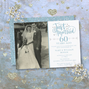 Invitation Photo de mariage 60e anniversaire de mariage