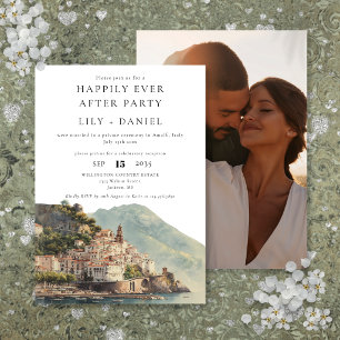 Invitation Photo de mariage à Amalfi pour une fin heureuse