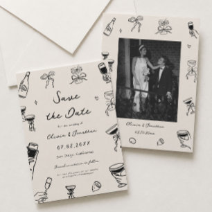 Invitation Photo de mariage à conserver pour le jour J fait m